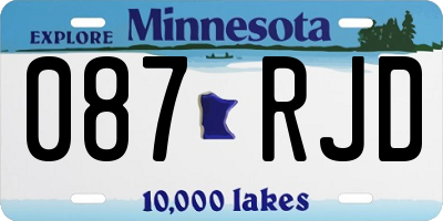 MN license plate 087RJD
