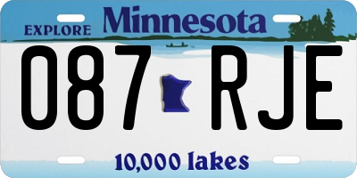 MN license plate 087RJE
