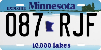 MN license plate 087RJF
