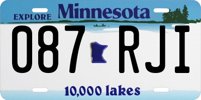 MN license plate 087RJI