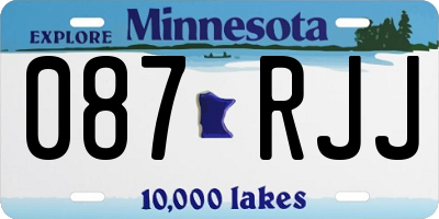 MN license plate 087RJJ