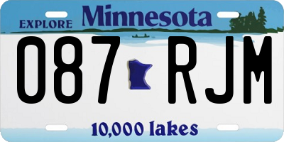 MN license plate 087RJM