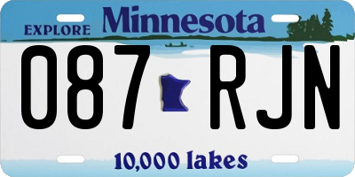 MN license plate 087RJN