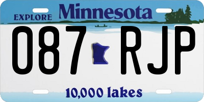 MN license plate 087RJP