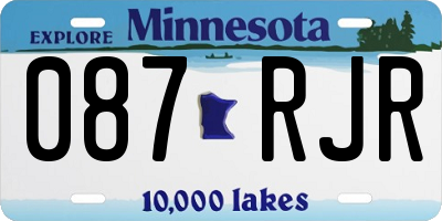 MN license plate 087RJR