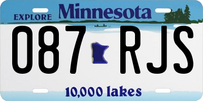 MN license plate 087RJS