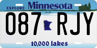 MN license plate 087RJY