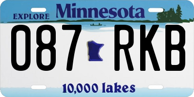MN license plate 087RKB