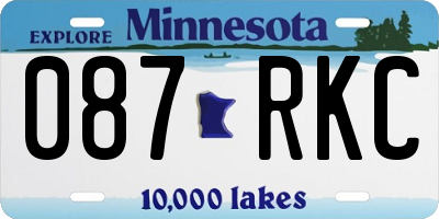 MN license plate 087RKC