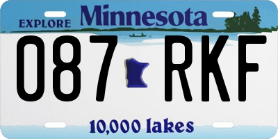 MN license plate 087RKF
