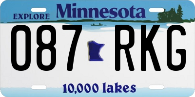 MN license plate 087RKG