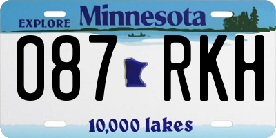 MN license plate 087RKH