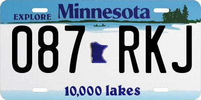 MN license plate 087RKJ