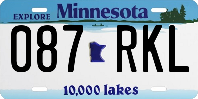 MN license plate 087RKL