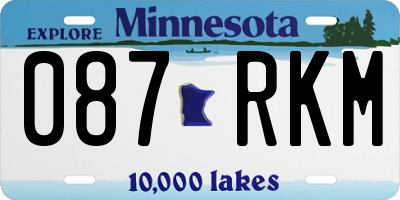 MN license plate 087RKM