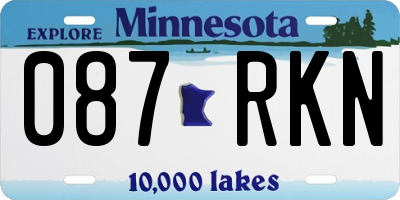MN license plate 087RKN