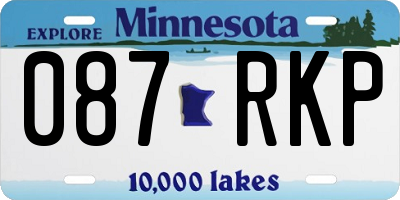 MN license plate 087RKP