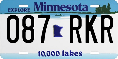MN license plate 087RKR
