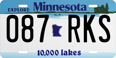 MN license plate 087RKS