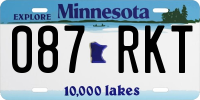 MN license plate 087RKT