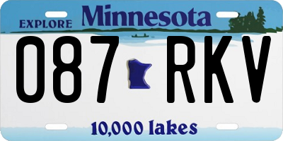 MN license plate 087RKV