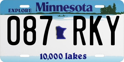 MN license plate 087RKY