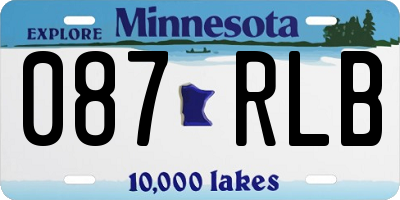 MN license plate 087RLB
