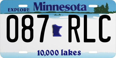 MN license plate 087RLC