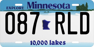 MN license plate 087RLD