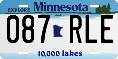 MN license plate 087RLE