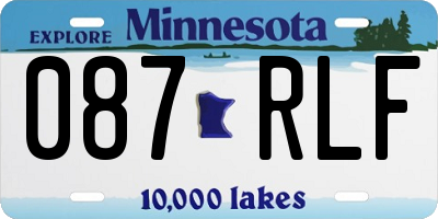 MN license plate 087RLF