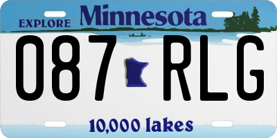 MN license plate 087RLG