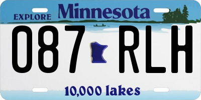MN license plate 087RLH
