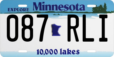 MN license plate 087RLI