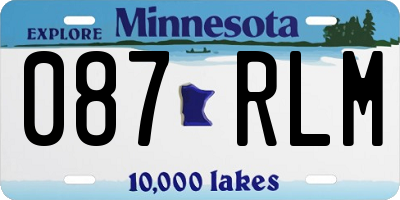 MN license plate 087RLM
