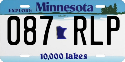 MN license plate 087RLP