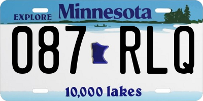 MN license plate 087RLQ
