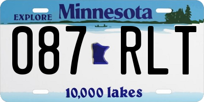 MN license plate 087RLT