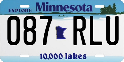 MN license plate 087RLU