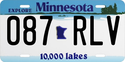 MN license plate 087RLV