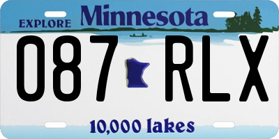 MN license plate 087RLX