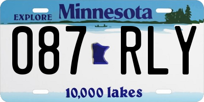 MN license plate 087RLY
