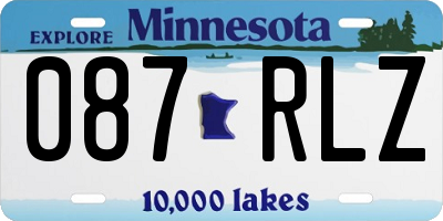 MN license plate 087RLZ