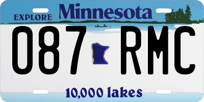 MN license plate 087RMC