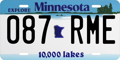 MN license plate 087RME