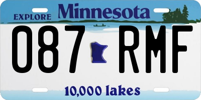 MN license plate 087RMF