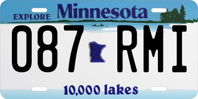 MN license plate 087RMI