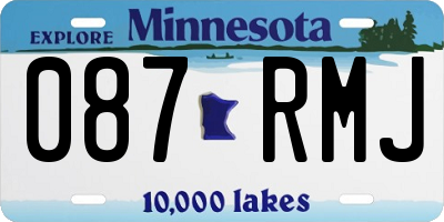 MN license plate 087RMJ