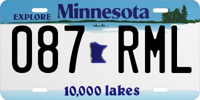 MN license plate 087RML