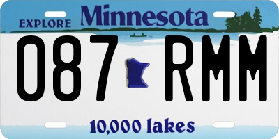 MN license plate 087RMM